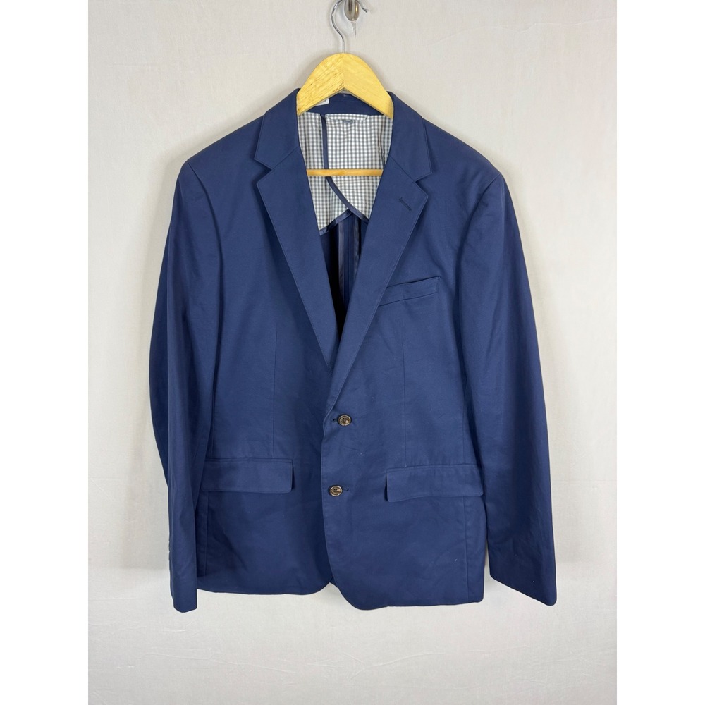 Bonobos Slim Fit Unconstructed Blazer Navy Blue 100% Cotton Men 42R